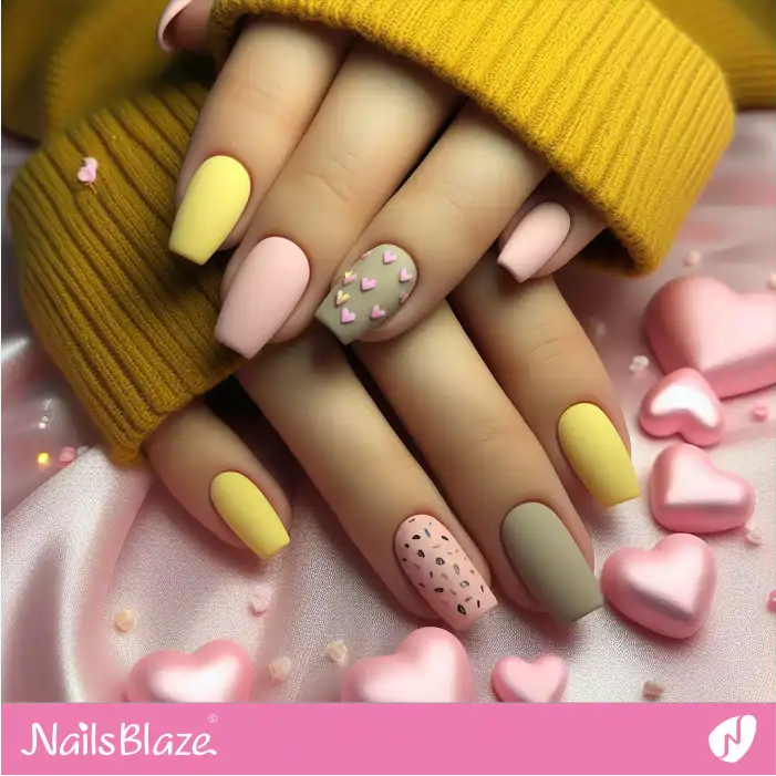 Sweethearts Sugar Candies Nail Design | Valentine Nails - NB2183